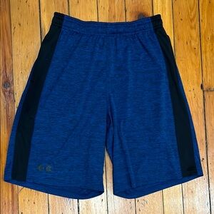 Under Armour Men's Blue and Black Basketball Shorts